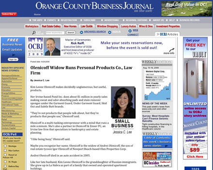 Olenicoff Zinser in Orange County Business Journal